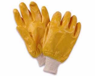 GUANTE NITRILO AMARILLO C/ PUÑO SERVUS